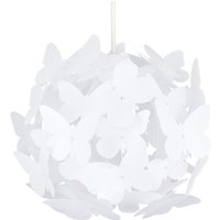 Modern White Globe Design Butterfly Ceiling Pendant Light Shade - White