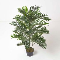 Homescapes Multi Stem Green Palm Tree in Pot, 120 cm - Green