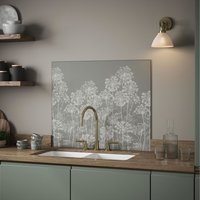 Clarissa Hulse Dill Silver Splashback 900 x 750mm - Silver