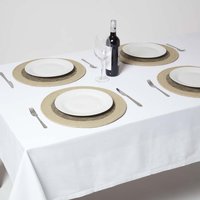Braided Cotton Round Placemats Set of 4 - Linen
