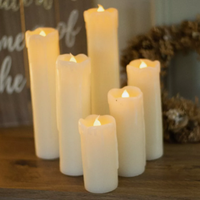 Christmas Battery Flame Effect Candles - Ivory