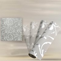 Floral Pattern Non-Woven Fabric Wallpaper Roll - Silver Grey