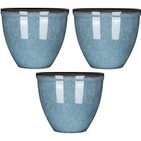 Blue Glazed Effect Planter - Blue / 3