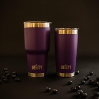 Stainless Steel Insulated Coffee Tumbler - Purple