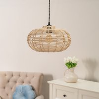 Romy Natural Rattan Easy Fit Ceiling Light Shade - Neutral