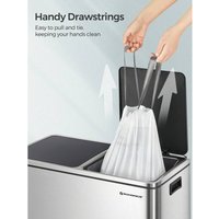 SONGMICS Drawstring Bin Bags for 32L Kitchen Bins - White