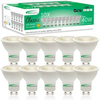GU10 LED Spotlight Bulbs 4.4W 350lm 38 Degree Wide Beam Energy Saving - Warm White - 3000K / 10