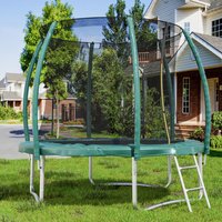 Kidkid Outdoor Trampoline with Safety Net - Dark Green / 244cm