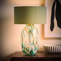 Belinda Confetti Glass Table Lamp - Green / Yes