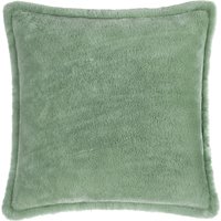 Kallu Faux Fur Cushion - Frost Green / Feather / 45cm