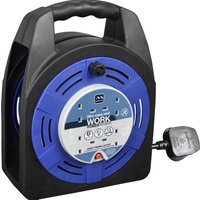 Masterplug 4 Socket 20m 13A Cable Reel - Blue