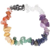 Chakra Crystal Chip Bracelet Set In Display Box - White