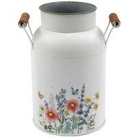 Embossed Springtime Urn Vase - Off white