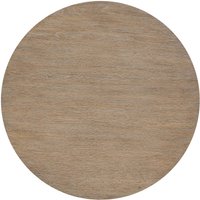 Sorrento Weathered Oak Ribbed Round Accent Table - Brown