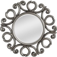 Torino Small Triangular Wall Mirror - Silver