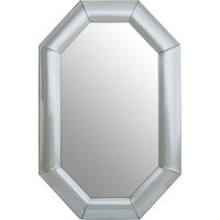 Josie Silver Hexagon Wall Mirror - Silver