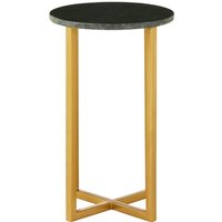 Templar Small Marble And Iron Side Table - Gold