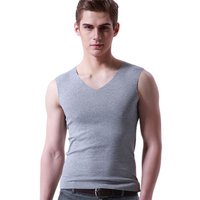 Men's V-Neck Vest Top - Grey / M