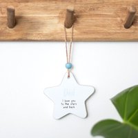 Small Hanging Star Sentiment Sign - Dad