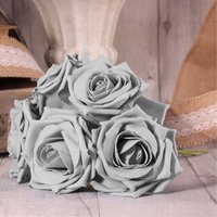 Bunch of 5 Foam Open Tea Rose - Grey