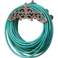 Antique Design Wall Mounted Garden Hose Holder Storage Ornament - Blue