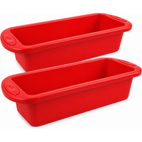 Silicone Bread and Loaf Tins for Baking - Red