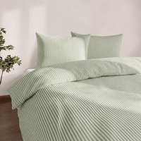 Studio Edition Pinstripe Duvet Cover Set - Green / Single