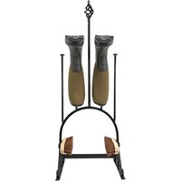 Boot Stand with Boot Brush - Black