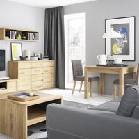 Levenwick Two Door Six Drawer Chest - Shetland Oak