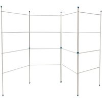 Indoor and Outdoor Four Panel Folding Clothes Airer - White