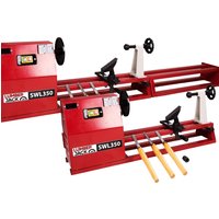 Lumberjack 350mm Starter Wood Lathe Variable Speed Woodturning Tool - Red
