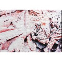 London Getting Ready Battle of Briatin Art Print Wrapped on Canvas - Pink / 46cm
