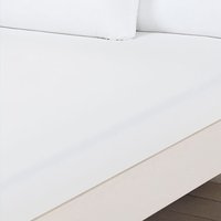 OHS Plain Dyed Non-Iron Fitted Bed Sheet in Off-White | Size: Single Fitted