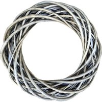 Wicker Antique Wash Ring Wreath - Grey Brown / Large
