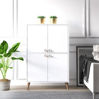 Ruumstore, Vega Cabinet with 4 Doors 3 Colour Option - Ruumstore - Opaque White Ruumstore, Vega Cabinet with 4 Doors 3 Colour Option - Ruumstore - Opaque White