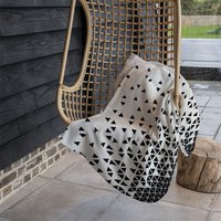Geometric Triangles Blanket - Black