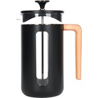 La Cafetiere Pisa Glass Cafetiere with Stainless Steel Frame - Black / 14.5cm