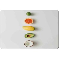 Selection Of Fruit Placemat Set - White