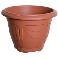 33cm Terracotta Round Plastic Venetian Planter - Terracotta / 1