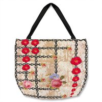 Flowers Chains Tote bag - Red