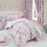 Enchanted Forest Kids Bedding Duvet Cover Set - Pink / Junior