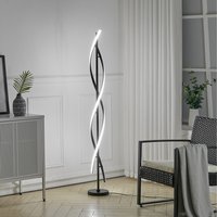 Spiral LED Floor Light Free Standing Lamp - Black