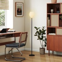 HOMCOM 3D Printed Floor Lamp with Rose Lampshade - White / Yes