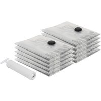 Vacuum Storage Bags with Hand Pump - White / 10 / L
