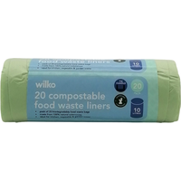 Pack of 20 Tie Handle Food Waste Liners 10L
