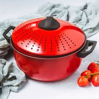 KitchenCraft Pasta Pot 4l - Red