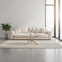 Novo Round Rose Gold Coffee Table - Gold
