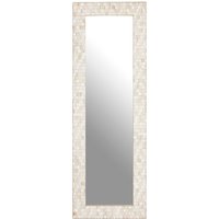Jensen Rectangular Silver Wall Mirror - White