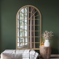 The Somerley Large Country Arch Wall Mirror 180cm - Sand