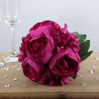 Artificial Arundel Peony Bouquet - Cerise